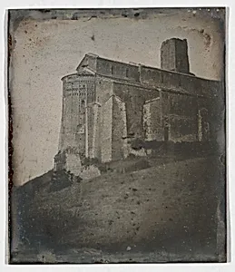 Apse, Basilica San Pietro, Toscanella (Tuscania) (43. Toscanella. Eglise de S. Pietro. Apside.) by Joseph-Philibert Girault de Prangey