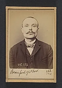 Beaufort. Gilbert. 32 ans, né à Paris Xle. Ébéniste. Anarchiste. 5/3/94. by Alphonse Bertillon