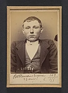 Bellemans. Eugène (ou Michel). 23 ans, né à Gand (Belgique). Tailleur d'habits. Anarchiste. 9/3/94. by Alphonse Bertillon