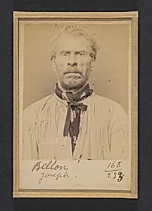 Bellon. Joseph, Alexandre. 54 ans, né à Granville (Meuse) le 19/6/39. Journalier. Anarchiste. 17/3/94. by Alphonse Bertillon