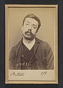 Belloti. Louis. 28 ans, né à Turin. Camelot. Anarchiste. 18/3/94. by Alphonse Bertillon