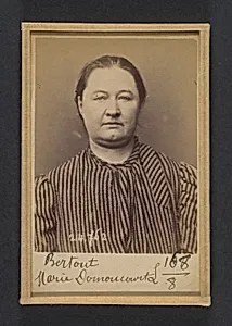 Bertout. Marie, Ismérie. 41 ans, née à Reims. Marchande de vins. Pas de motif. 26/2/94. by Alphonse Bertillon