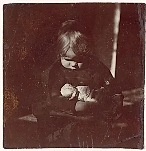 [Betty Reynolds with Doll on Lap] by Thomas Eakins