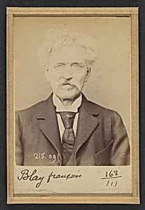Blay. François. 53 ans, né à St Gervais (Rhône). Tailleur. Anarchiste. 4/3/94. by Alphonse Bertillon