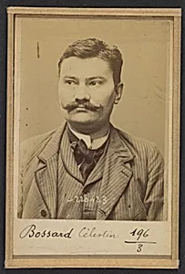 Bossard. Célestin. 33 ans, né le 5/3/61 à Gonbretière (Vendée). Cordonnier. Anarchiste. 2/7/94 by Alphonse Bertillon