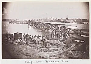 Bridge Across Pamunkey River, near White House by Timothy H. O'Sullivan|Mathew B. Brady
