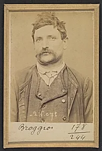 Broggio. (Roche), Bernard. 39 ans, né en Italie. Journalier. Association de malfaiteurs. 22/3/94.  by Alphonse Bertillon