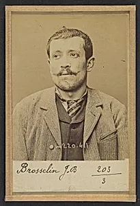 Brosselin. Jean-Baptiste. 32 ans, né le 10/1/62 à Aulay (Côte d'Or). Menuisier. Anarchiste. 2/7/94.  by Alphonse Bertillon