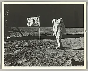 Buzz Aldrin on the Moon with the American Flag by Neil Armstrong|National Aeronautics and Space Administration (NASA)|Buzz Aldrin