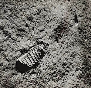 Buzz Aldrin's Footprint on the Surface of the Moon by National Aeronautics and Space Administration (NASA)