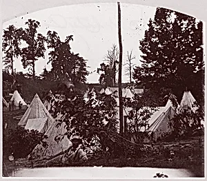 Camp of Construction Corps, U.S. Military Railroad, at City Point by Andrew Joseph Russell|Mathew B. Brady