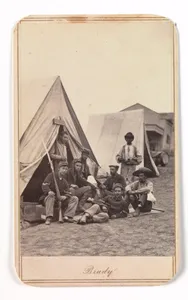 [Camp Scene with Soldiers of the 22nd New York State Militia, Harper's Ferry, Virginia]