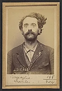 Carraglia. Charles. 39 ans, né à Moceto (It). Homme de lettres. Anar, infraction à la loi du 21/6/73. 13/3/94.  by Alphonse Bertillon
