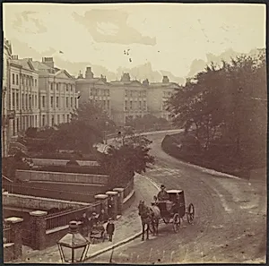 [Carriage on Street in Residential Neighborhood, London] by Unknown