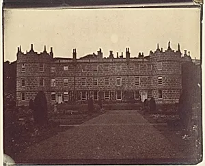 [Castle with Round Towers Seen from the Garden] by Unknown