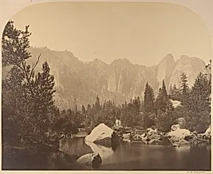 Cathedral Rock, Down the Valley by Carleton E. Watkins