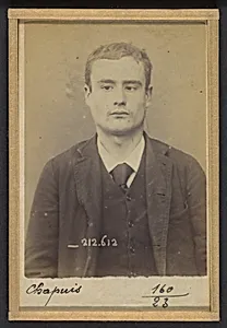 Chapuis. Charles, Paul. 17 ans, né le 22/3/76 à Paris VIle. Tapissier. Anarchiste. 7/1/94 by Alphonse Bertillon