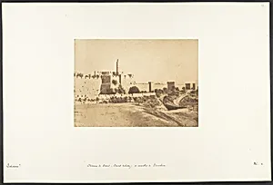 Château de David (Daoud Kalessy) et murailles de Jérusalem by Maxime Du Camp