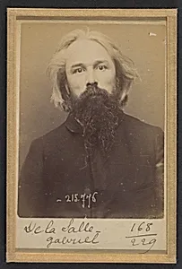 De la Salle. Gabriel. 45 ans, né à Nantes (Loire-Inf.). Publiciste. Disposition du Préfet de Police. 16/3/94.  by Alphonse Bertillon