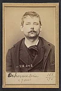 Deherme. Marie, Adolphe. 26 ans, né à Paris XVIIe. Publiciste. Anarchiste. 9/3/94. by Alphonse Bertillon