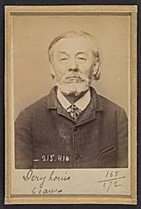 Dery. Louis. 60 ans, né à Cobugny (Nièvre). Cordonnier. Anarchiste. 9/3/94. by Alphonse Bertillon
