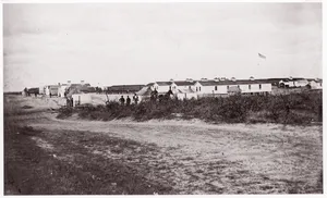[Distant view of Wards, Harewood Hospital, Near Washington, D.C.] by Unknown|Mathew B. Brady