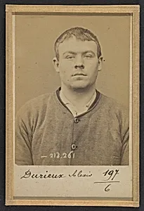 Durieux. Aléxis, Alberic. 20 ans, né le 28/2/74 à Stains (Seine). Verrier. Vol. 24/1/94. by Alphonse Bertillon