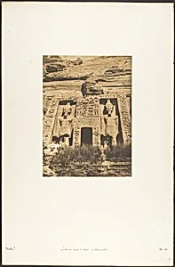 Entrée du Spéos d'Athor, à Abousembil by Maxime Du Camp