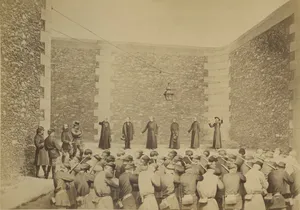 Exécution des otages, prison de la Roquette, le 24 mai 1871