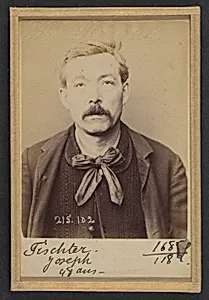 Fischter. Joseph. 47 ans, né à Paris Ve. Imprimeur sur papiers-peints. Anarchiste. 4/3/94.  by Alphonse Bertillon