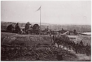 [Fort Slemmer Company and 2nd Pennsylvania Artillery, Fort Slemmer, Washington, D.C.] by Mathew B. Brady|Unknown