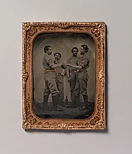 [Four Pugilists with a Bottle at Their Feet] by Unknown