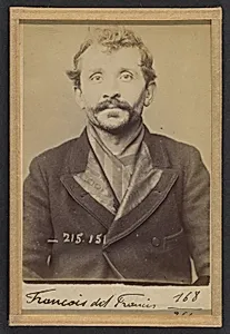 François dit Francis. 38 ans, né le 3/12/55 à Reims (Marne). Ébéniste. Anarchiste. 5/3/94. by Alphonse Bertillon