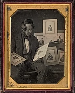 Frederick Langenheim Looking at Talbotypes