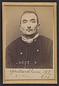 Gaillard. Pierre, Auguste. 47 ans, né à Foulanges (Cantal). Employé de commerce. Anarchiste. 15/3/94.  by Alphonse Bertillon