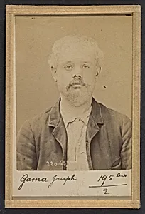 Gama. Joseph. 41 ans, né le 5/3/42 à Paris IXe. Graveur. Anarchiste. 6/7/94. by Alphonse Bertillon