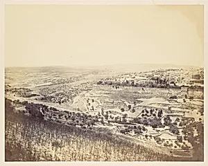[Garden of Gethsemane and View of Jerusalem] by John Anthony