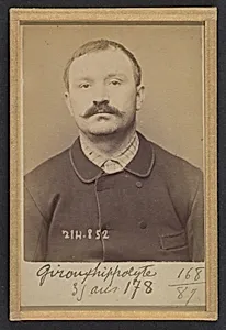 Giroux. Hippolyte. 34 ans, né à Montreuil les Mines (Saone & Loire). Mécanicien. Anarchiste. 28/2/94.  by Alphonse Bertillon