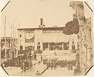 [Golestan, Le Salon et Fete de l'equinode, Teheran, Iran (le Pavillion du Trone)] by Luigi Pesce