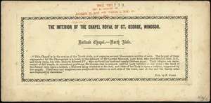 [Group of 10 Early Stereograph Views of British Chapels and Cloisters]