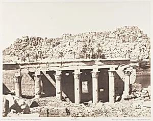 Ile de Fîleh (Philæ), Colonnade Occidentale - Ruines Vues du Point L by Félix Teynard|Imprimerie Photographique de H. de Fonteny et Cie