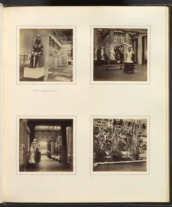 [Interior of Egyptian Court; Classical Sculpture Gallery with Discus-Thrower; View of Egyptian Court from Classical Sculpture Gallery; Foliage in the Egyptian Court]