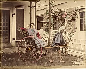 [Japanese Woman in Carriage]