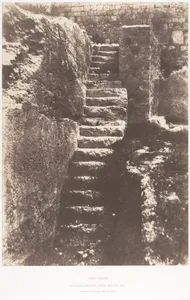 Jérusalem, Escalier antique taillé dans le roc, conduisant à l'ancienne Porte du Fumier
