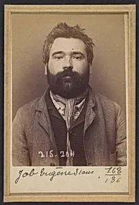 Job. Eugène, François. 31 ans, né à Paris Xle. Chaisier. Anarchiste. 6/3/94. by Alphonse Bertillon