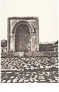 Jérusalem, Fontaine Arabe, 2 by Auguste Salzmann|Imprimerie photographique de Blanquart-Évrard, à Lille