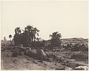 Karnak (Thèbes), Avenue de Sphinx - Vue Générale Prise du Point G by Félix Teynard|Imprimerie Photographique de H. de Fonteny et Cie
