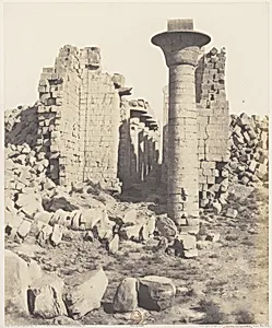 Karnak (Thèbes), Cour du Palais - Vue Prise de Point I by Félix Teynard|Imprimerie Photographique de H. de Fonteny et Cie