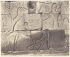 Karnak (Thèbes), Enciente du Palais - Détailes de Sculptures au Point N by Félix Teynard|Imprimerie Photographique de H. de Fonteny et Cie