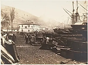 Landing Place, Ordnance Wharf, Balaklava by Roger Fenton